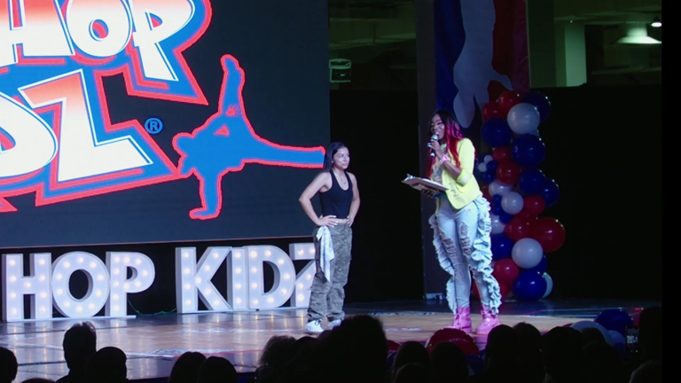 Pro-Am Dance and DJ Expo Miami 2022 Hip Hop Kidz Showcase Host on Stage