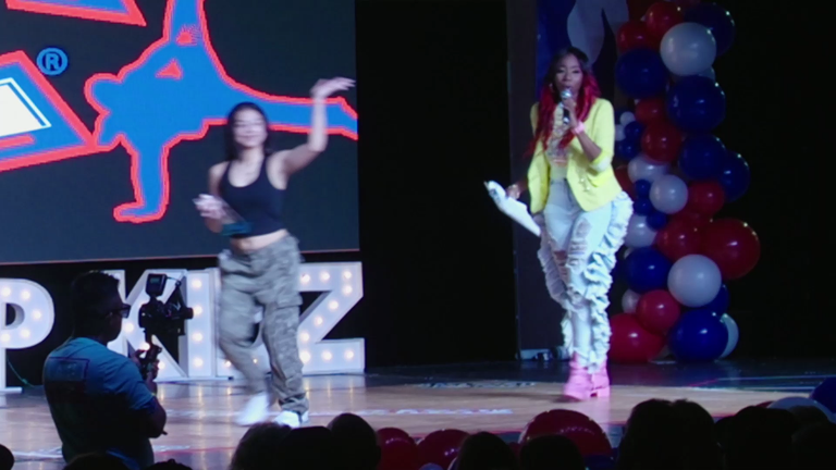 Pro-Am Dance and DJ Expo Miami 2022 Hip Hop Kidz Showcase Host on Stage