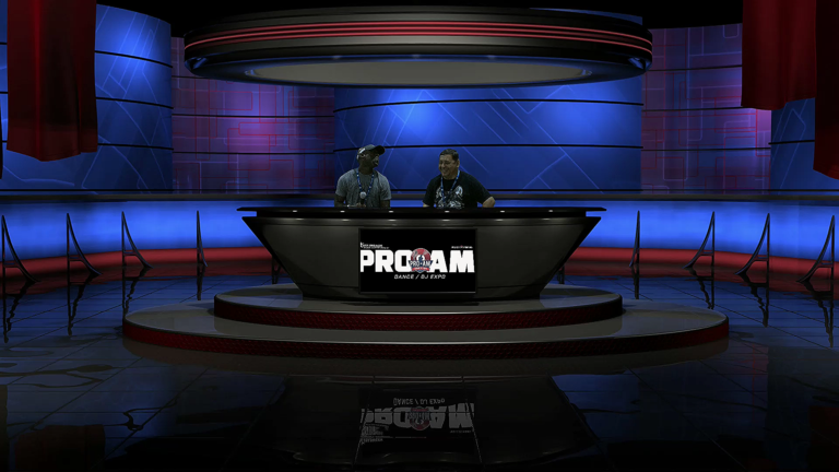 Pro-Am Dance and DJ Expo Miami 2022 Live Broadcast News Desk Hosts