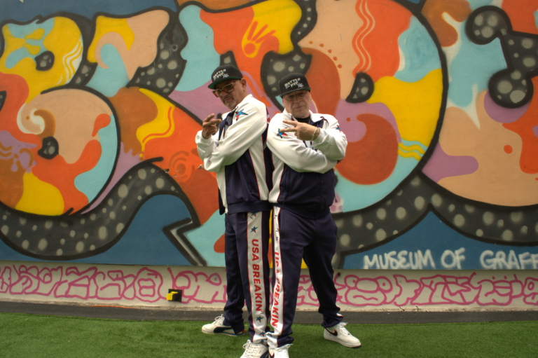 Pro-Am Dance and DJ Expo Miami USA Breakin' 2024 emcees at Graffiti Mural