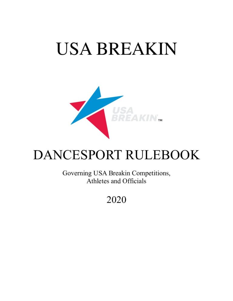 Pro-Am Dance and DJ Expo Miami USA Breakin' Dancesport Rulebook Cover